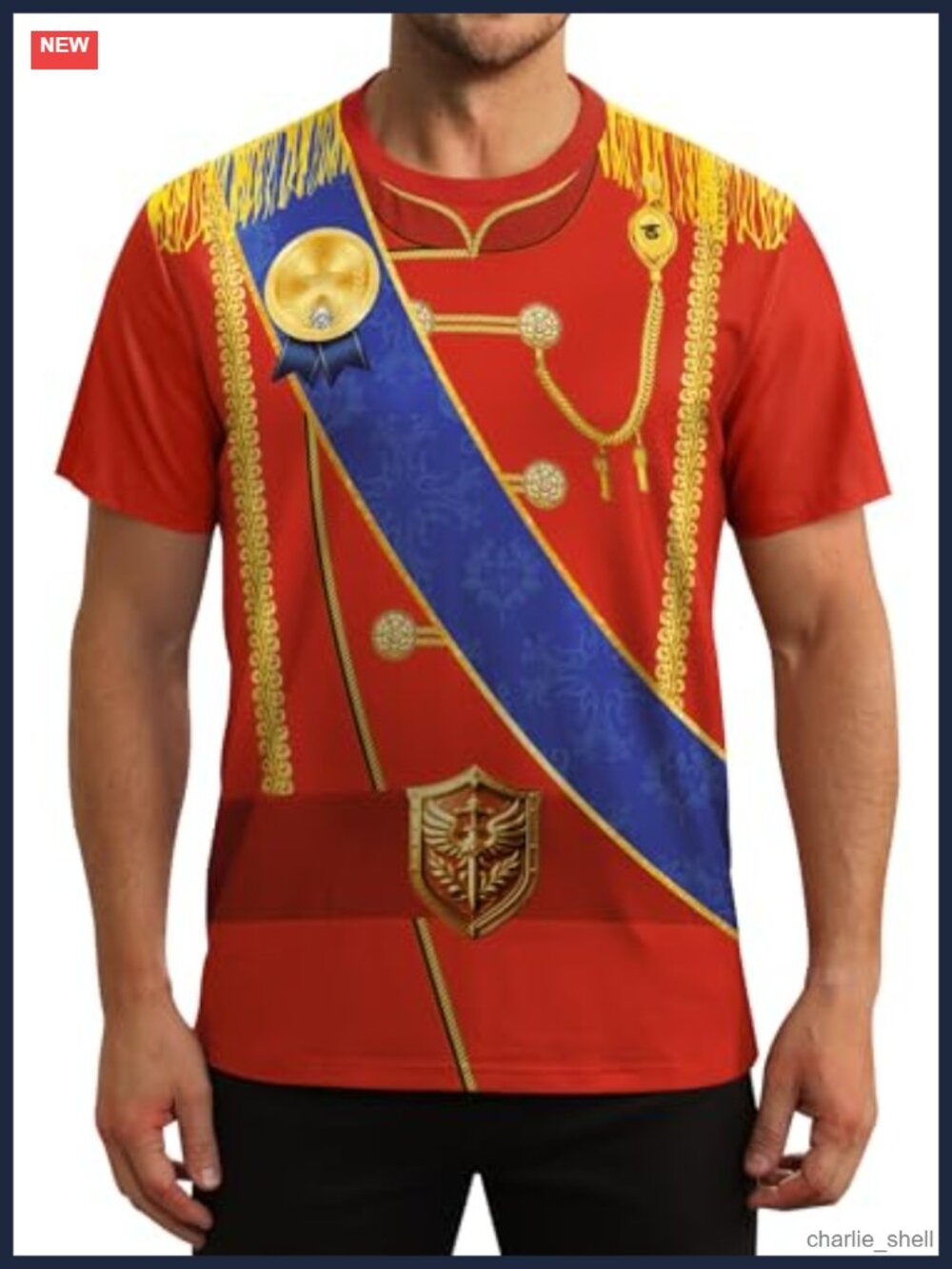Mens Prince Charming Halloween T-Shirt Royal Costume Tee